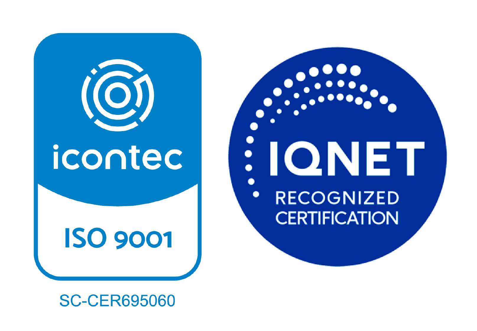 Certificación Icontec ISO 9001 e IQNet